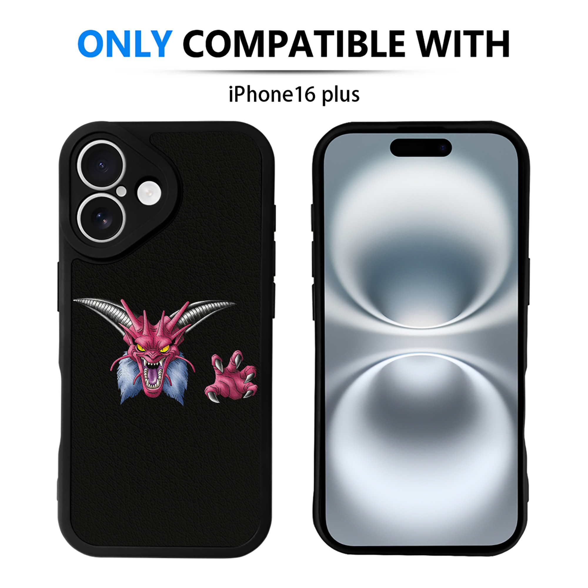 （画像用） ドラゴンクエスト Doragon Kuesuto Dragon Quest 【iPhone 16シリーズ対応】シリコンスマホケース（レザー調） 材質：シリコン